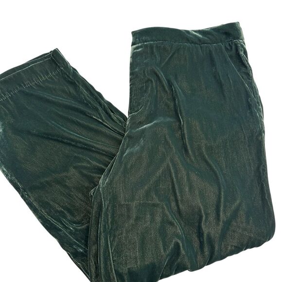A New Day Womens Emerald Green Velvet Trouser Pants, Plus 17 - Picture 12 of 12